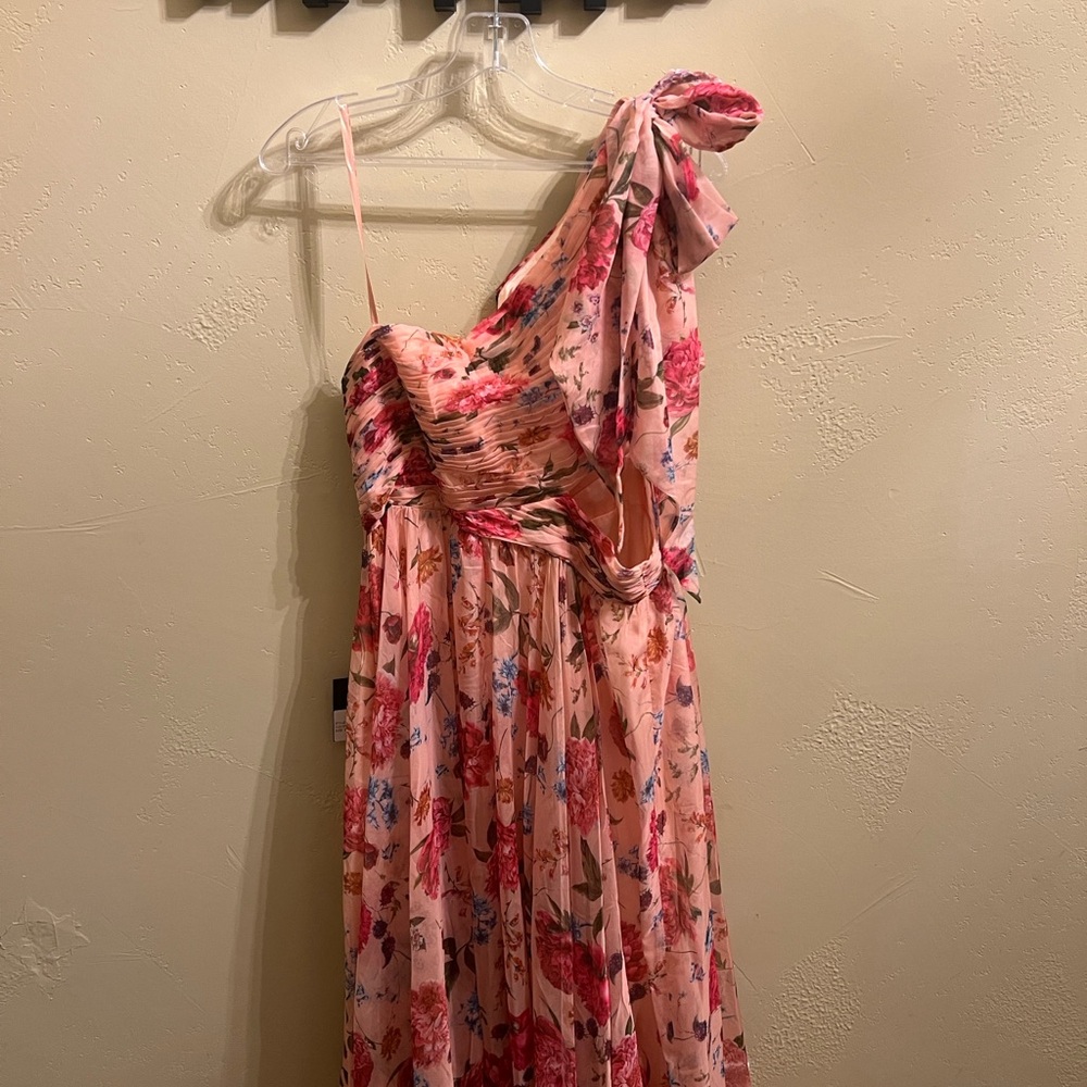 Mac Duggal Pink Floral Gown